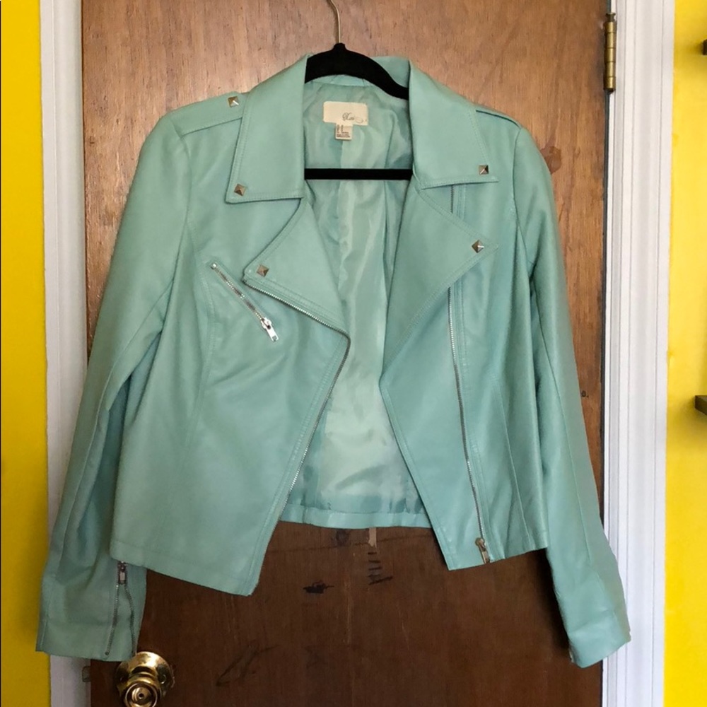 Forever21 Blue Motorcycle Jacket